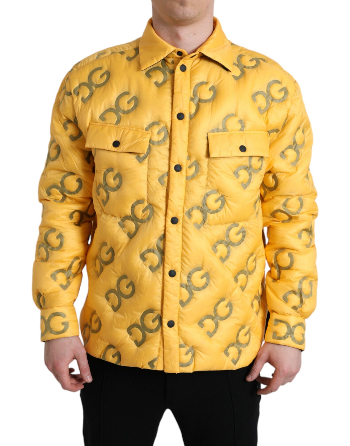 Dolce &amp; Gabbana Elegant Gul Polstret Blouson Jakke