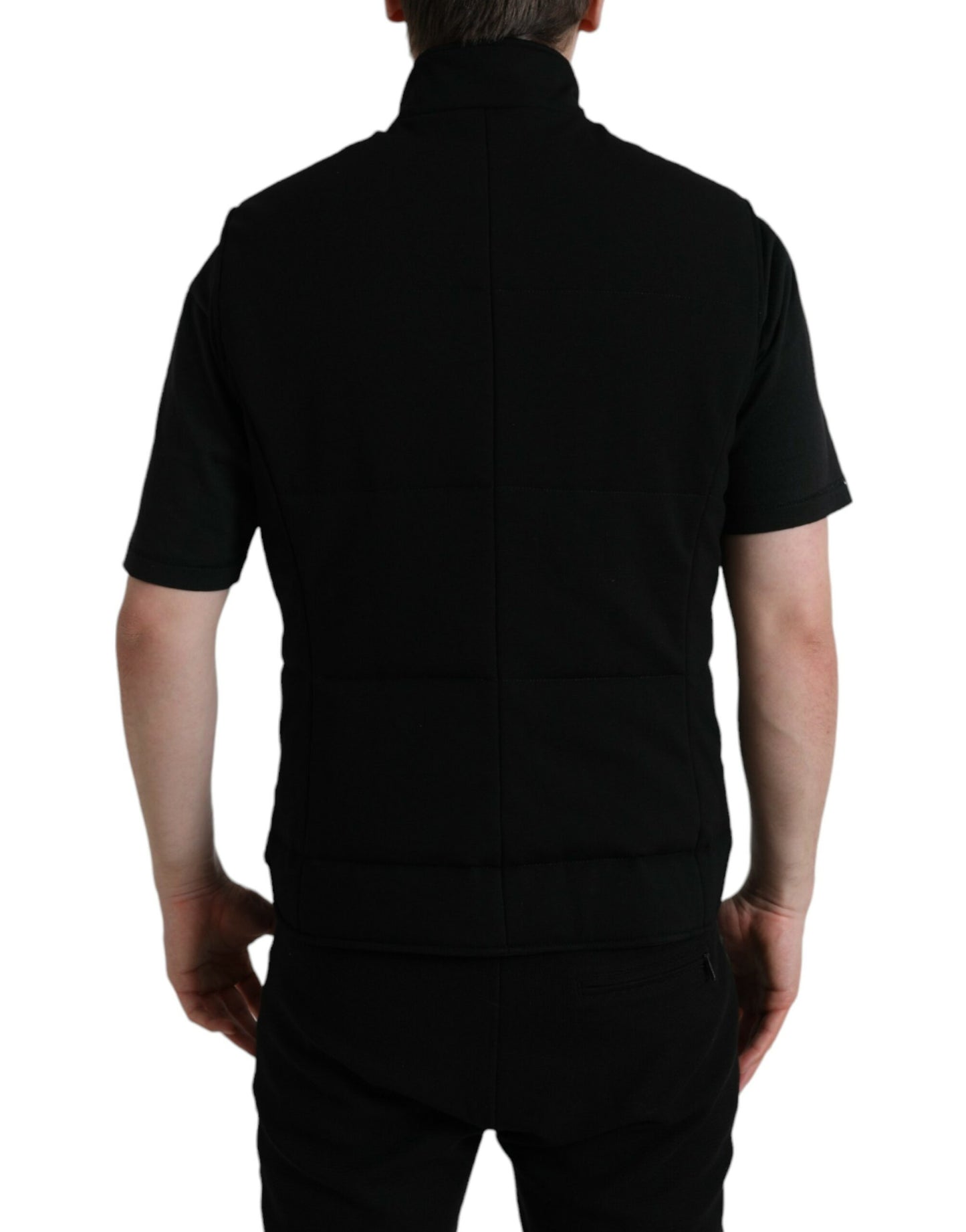 Dolce &amp; Gabbana Elegant Sort Ærmeløs Vestjakke