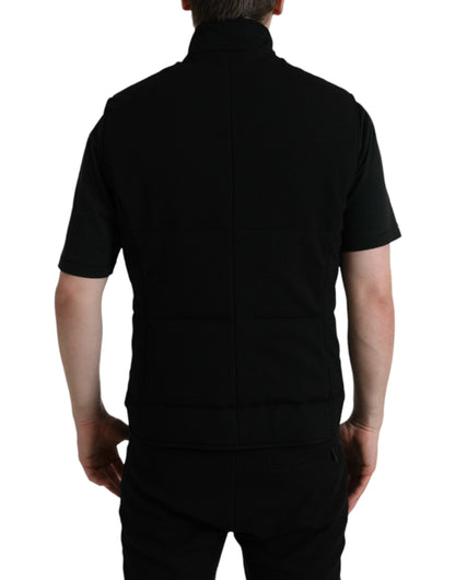 Dolce &amp; Gabbana Elegant Sort Ærmeløs Vestjakke