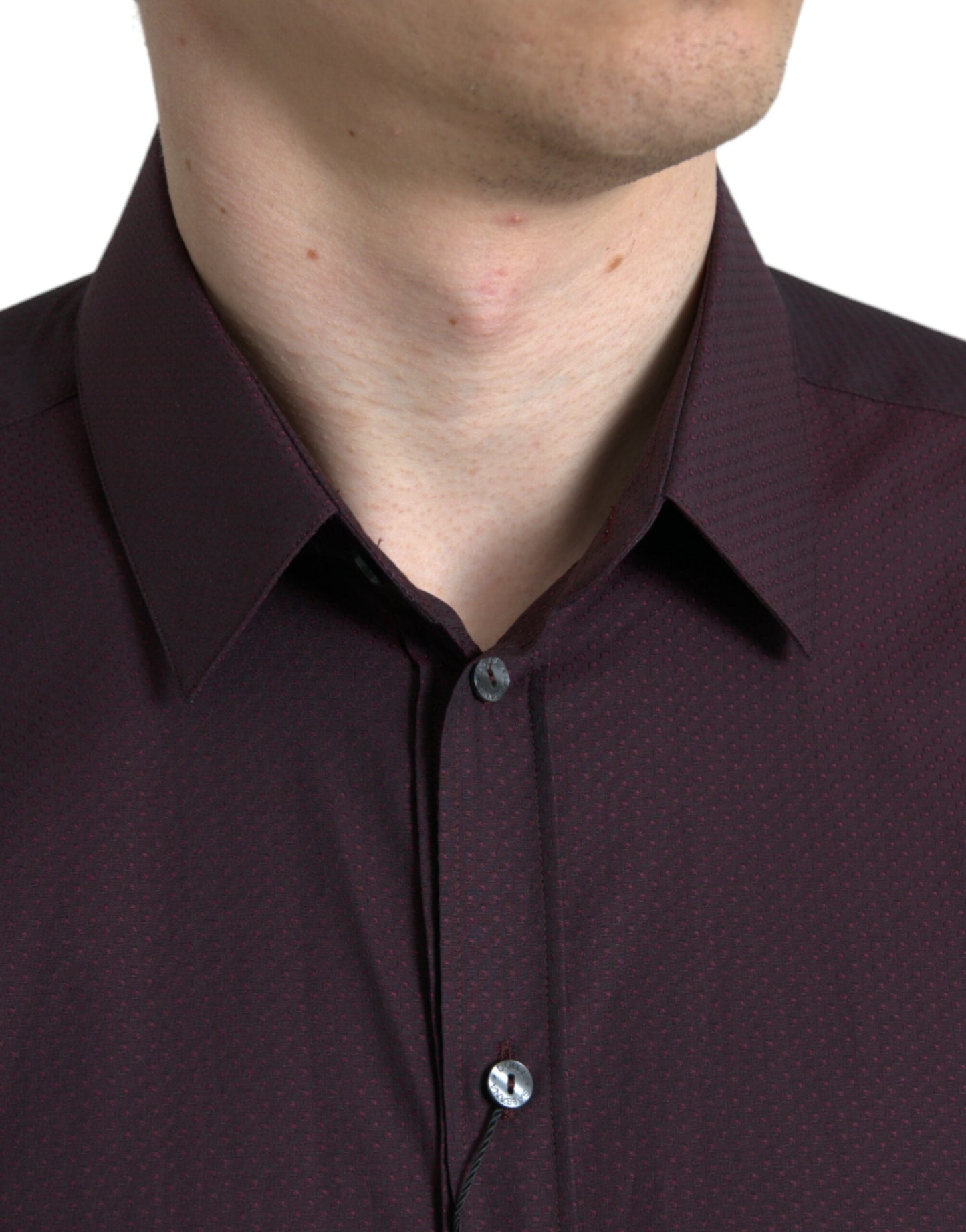Dolce &amp; Gabbana Elegant Maroon Martini Skjorte