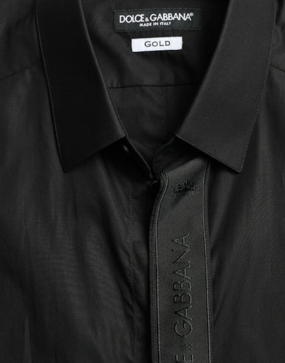 Dolce &amp; Gabbana Elegant Sort Slim Fit Skjorte