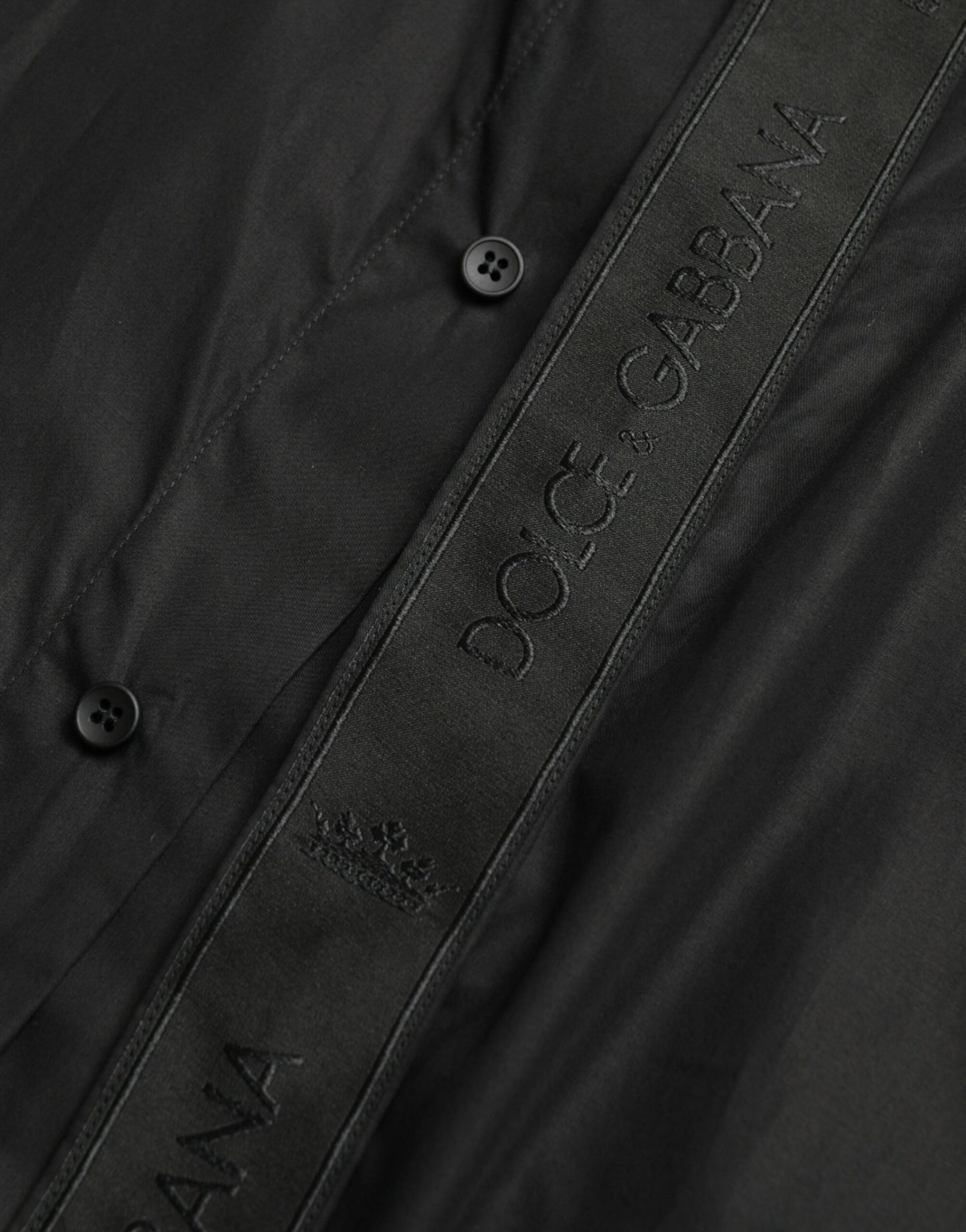 Dolce &amp; Gabbana Elegant Sort Slim Fit Skjorte