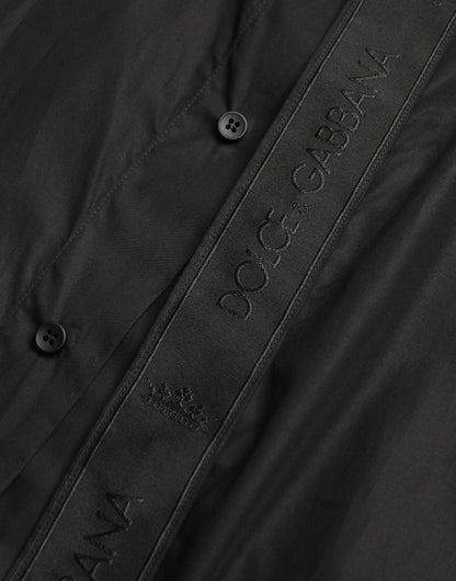 Dolce &amp; Gabbana Elegant Sort Slim Fit Skjorte