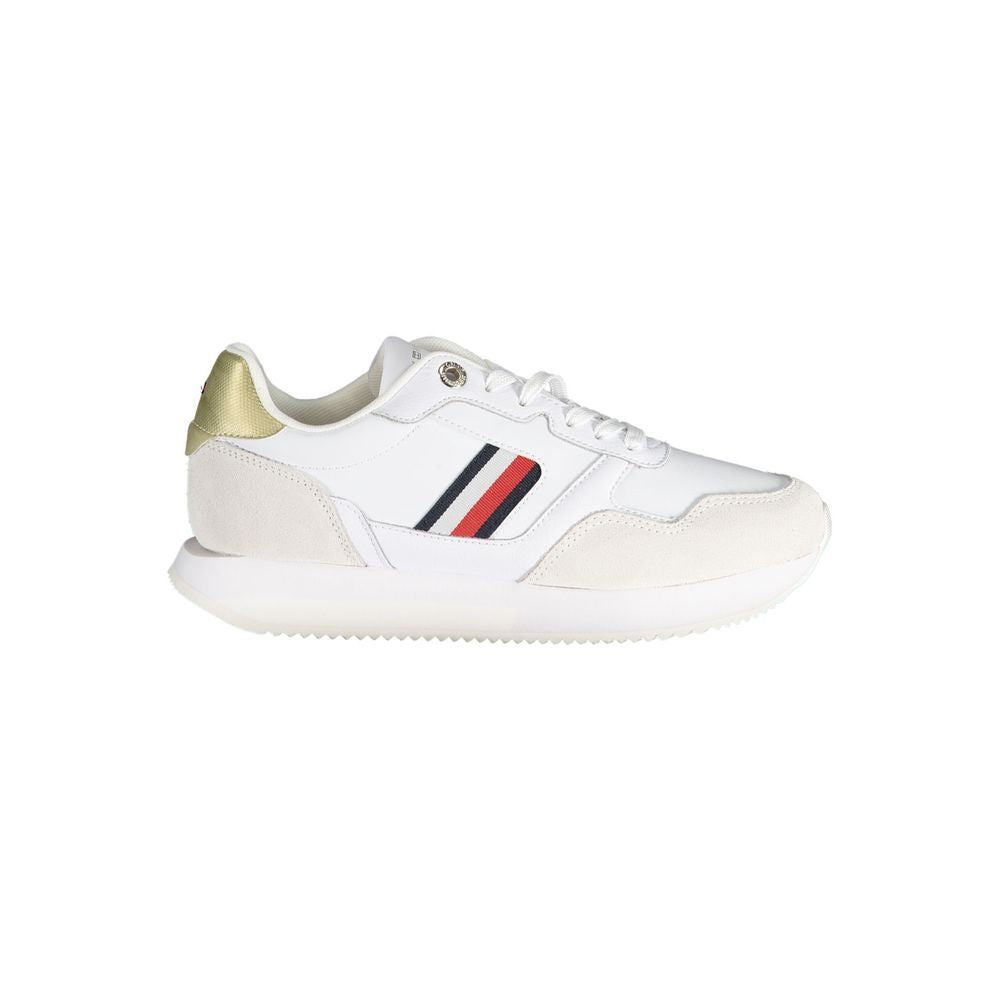 Tommy Hilfiger Hvid Læder Sneaker til kvinder