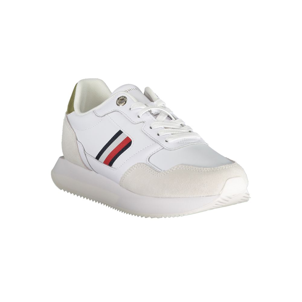 Tommy Hilfiger Hvid Læder Sneaker til kvinder