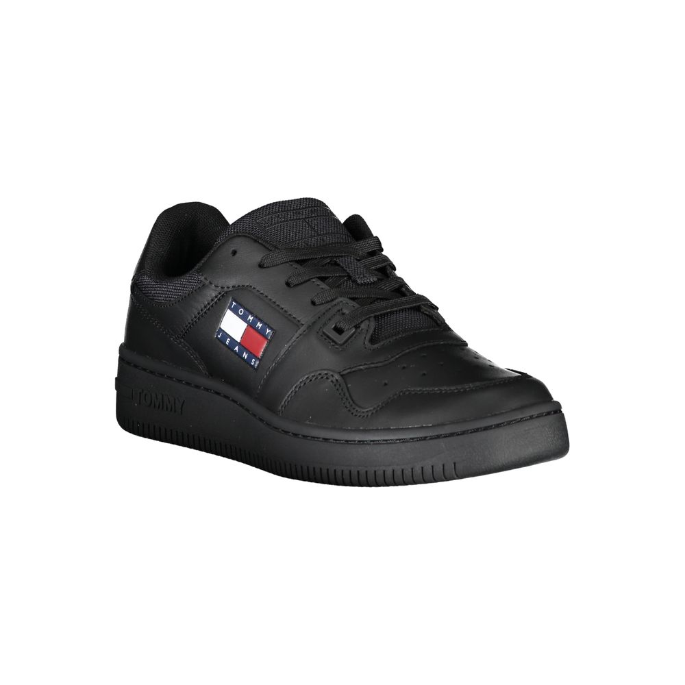 Tommy Hilfiger sort læder sneaker til kvinder