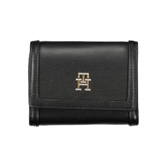 Tommy Hilfiger elegant sort pung med dobbelt mellemrum med logo