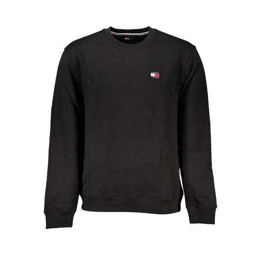 Tommy Hilfiger elegant sort bomuld sweatshirt med rund hals