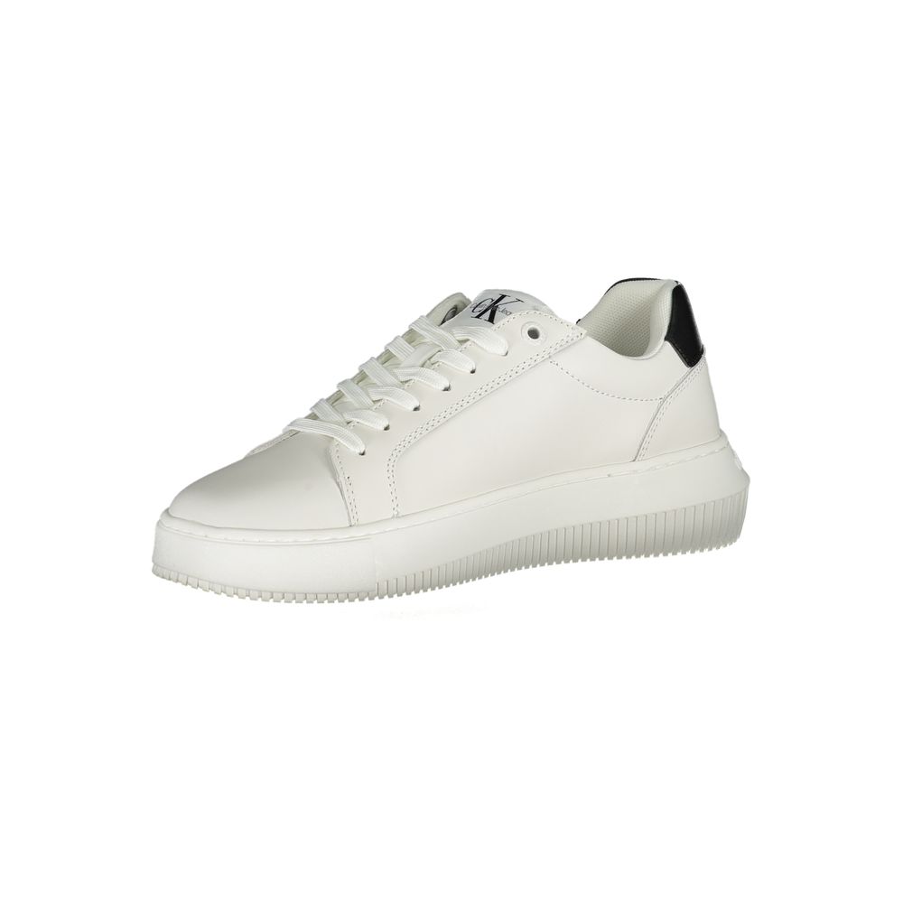 Calvin Klein Eco-Chic hvide sneakers med kontrastdetaljer