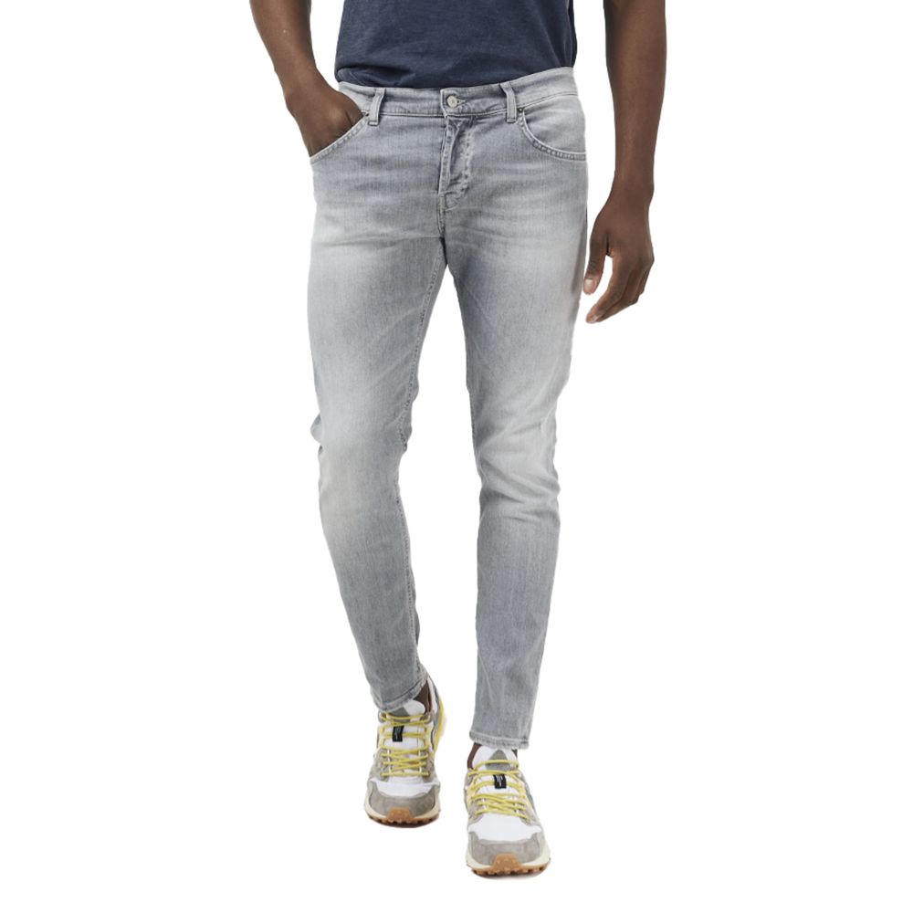 Dondup Elegant Grå Stretch Icon Jeans