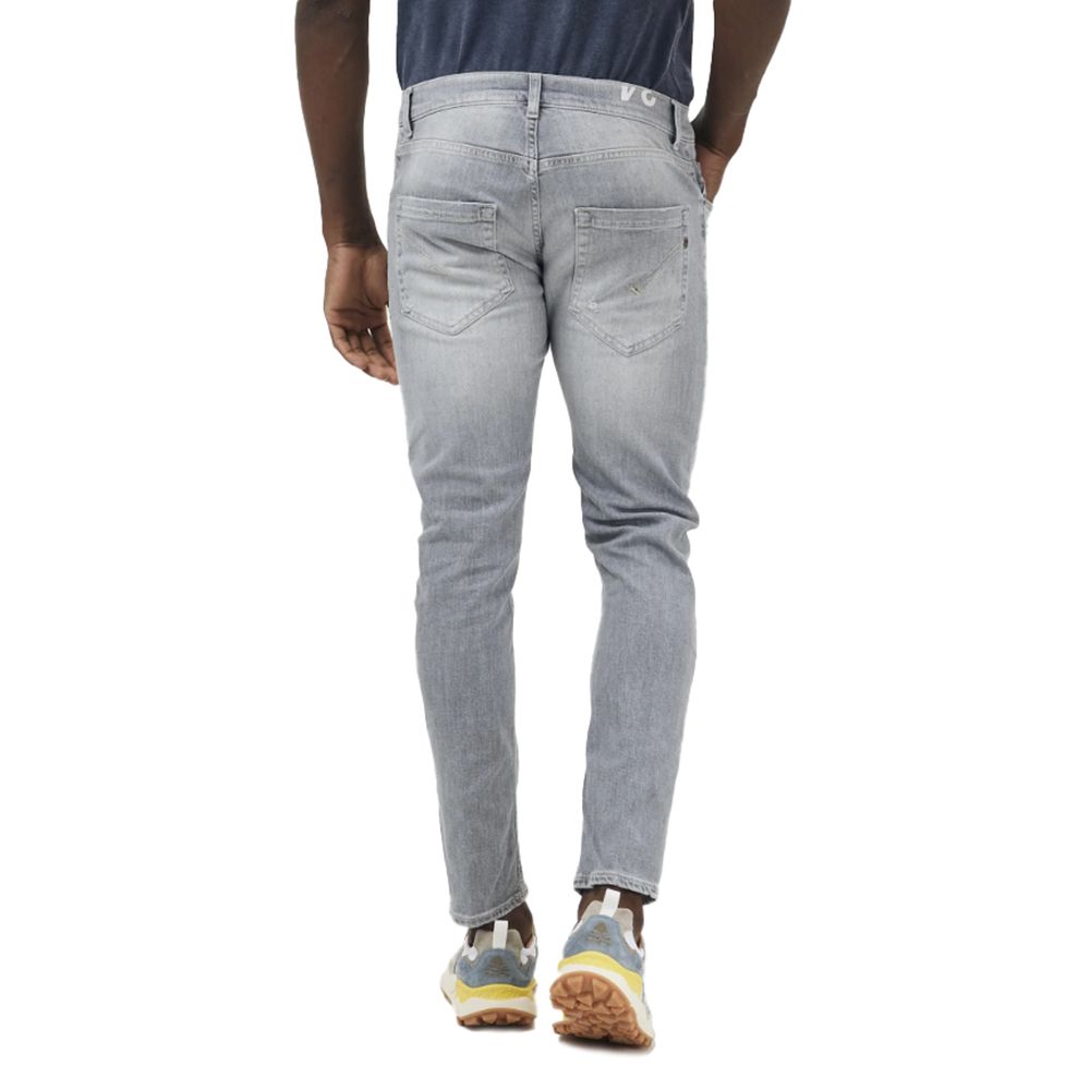 Dondup Elegant Grå Stretch Icon Jeans