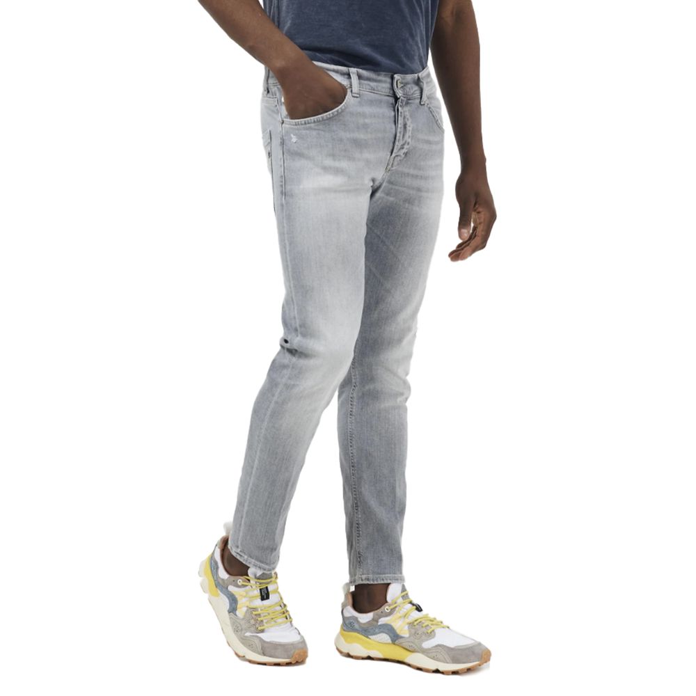 Dondup Elegant Grå Stretch Icon Jeans