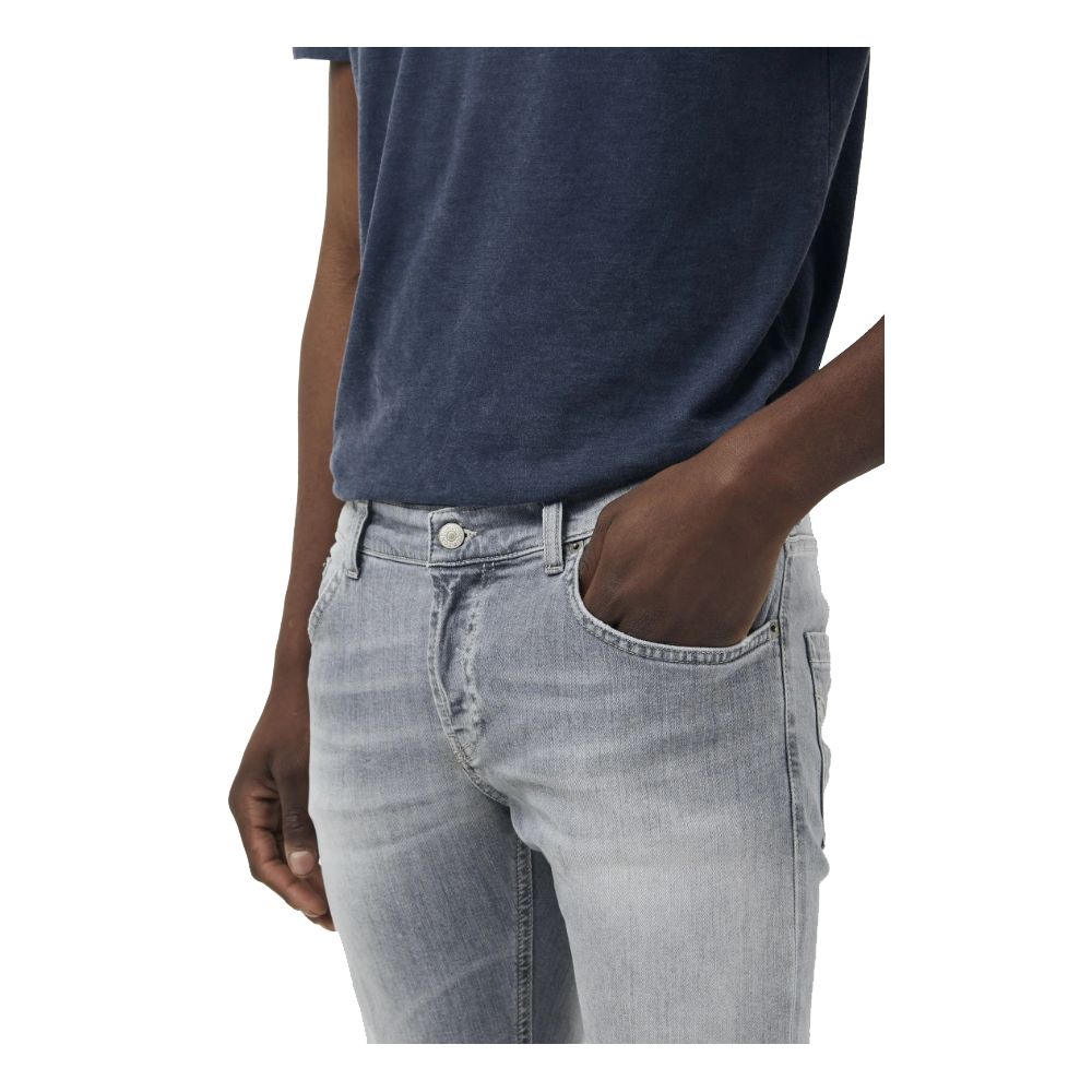 Dondup Elegant Grå Stretch Icon Jeans