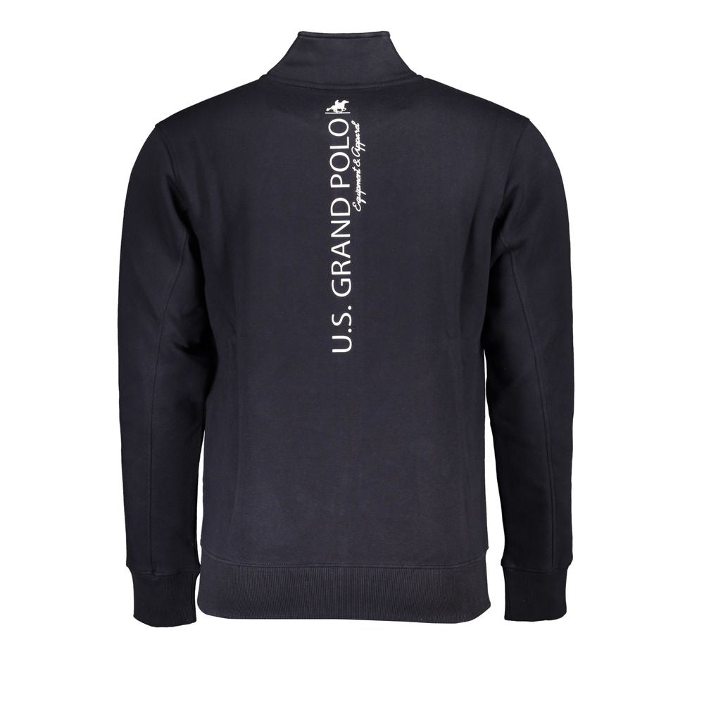 US Grand Polo Chic fleece-foret sweatshirt med kontrast lynlåsdetaljer