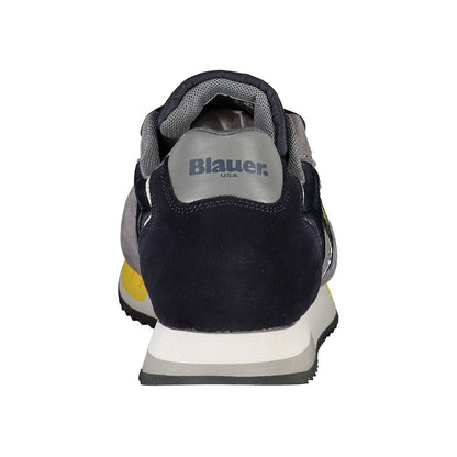 Blauer Elevate Your Step: Blue Contrast Lace-Up Sneakers