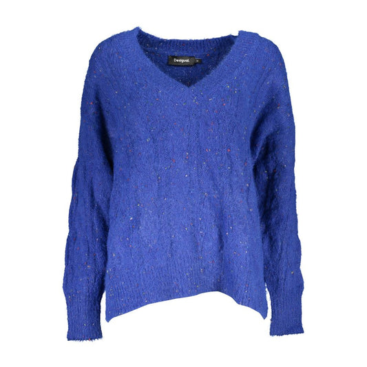 Desigual Vibrant sweater med V-hals med kontrasterende detaljer