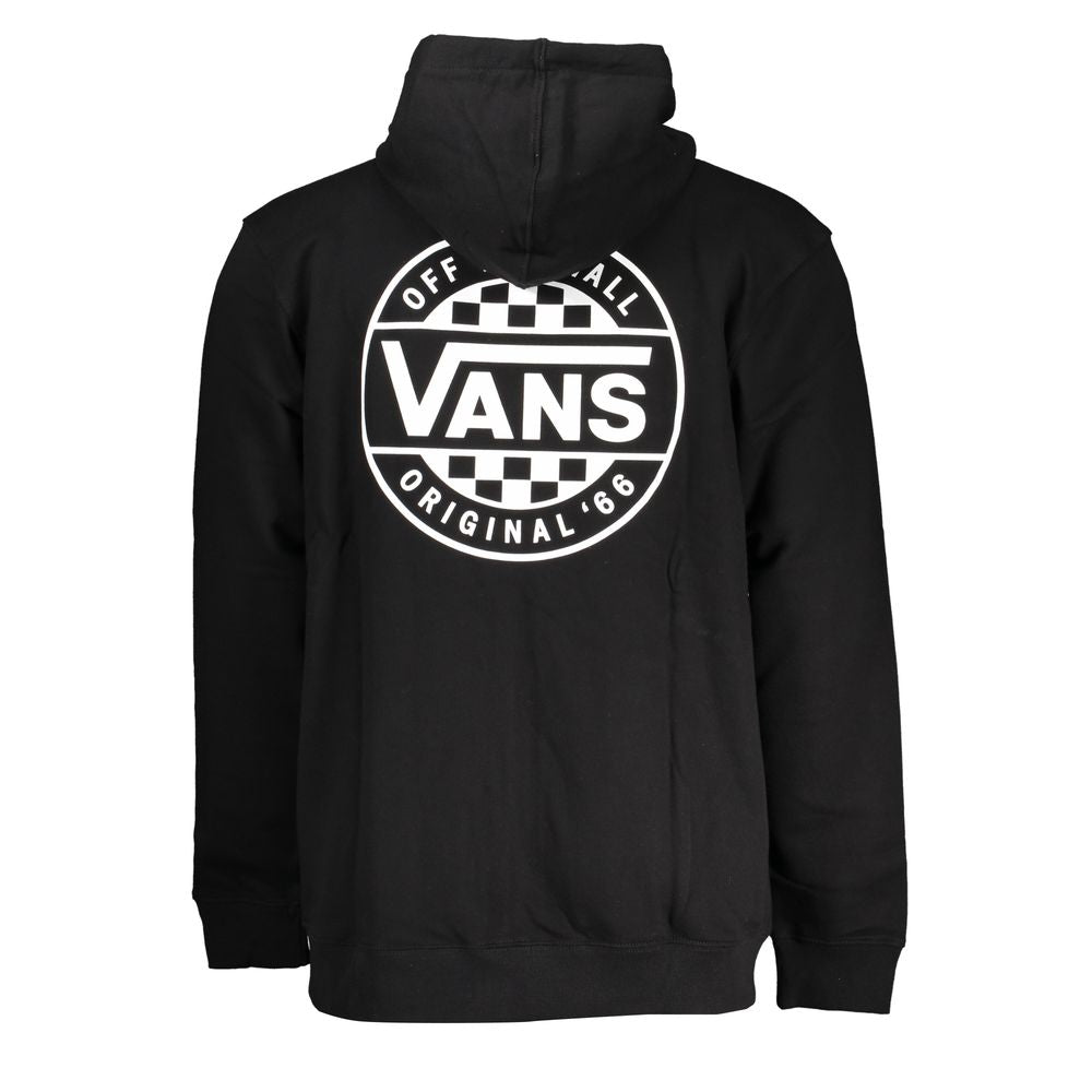 Vans Elegant sort hættetrøje med lynlås med logotryk