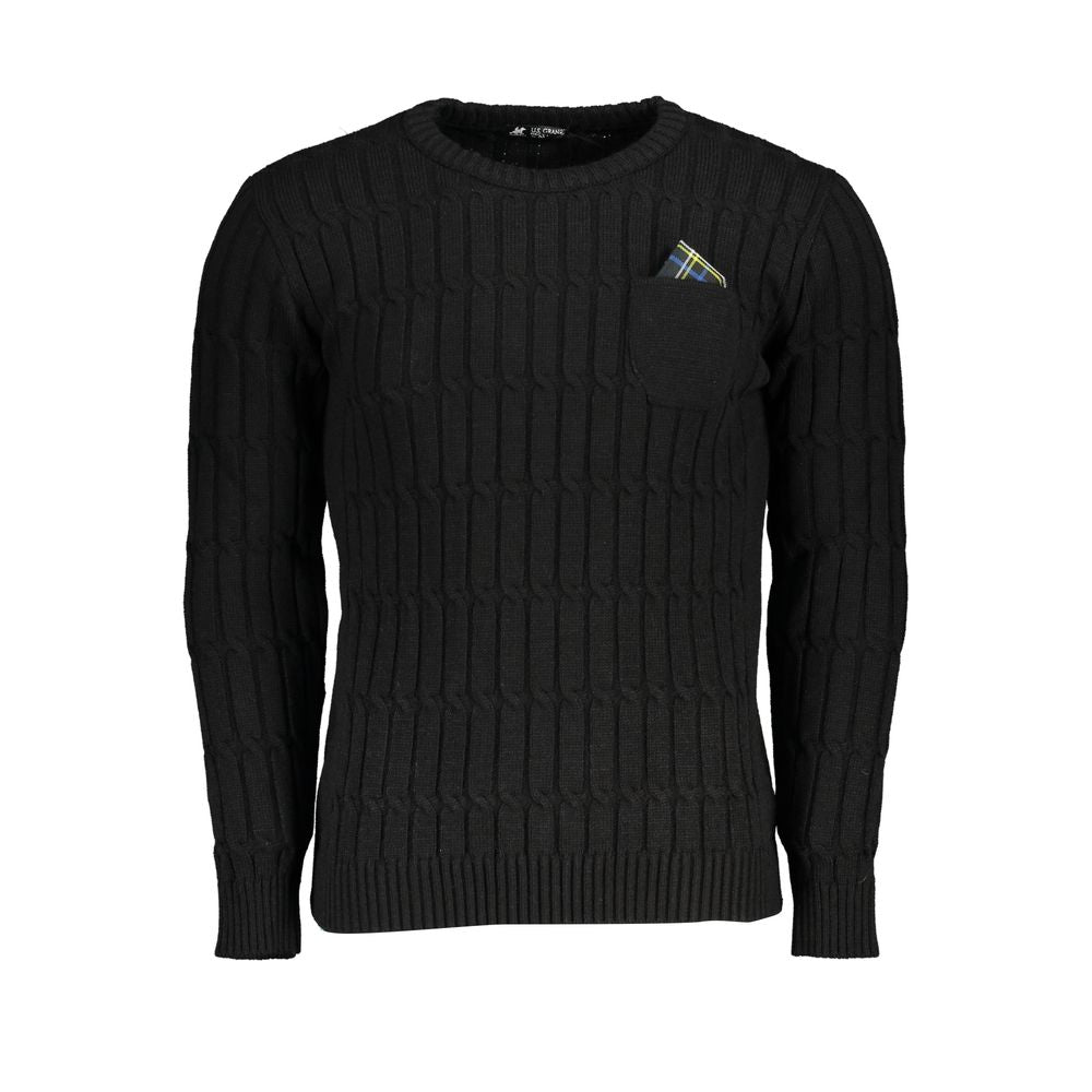 US Grand Polo Twisted Crew Neck Sweater med kontrastdetaljer