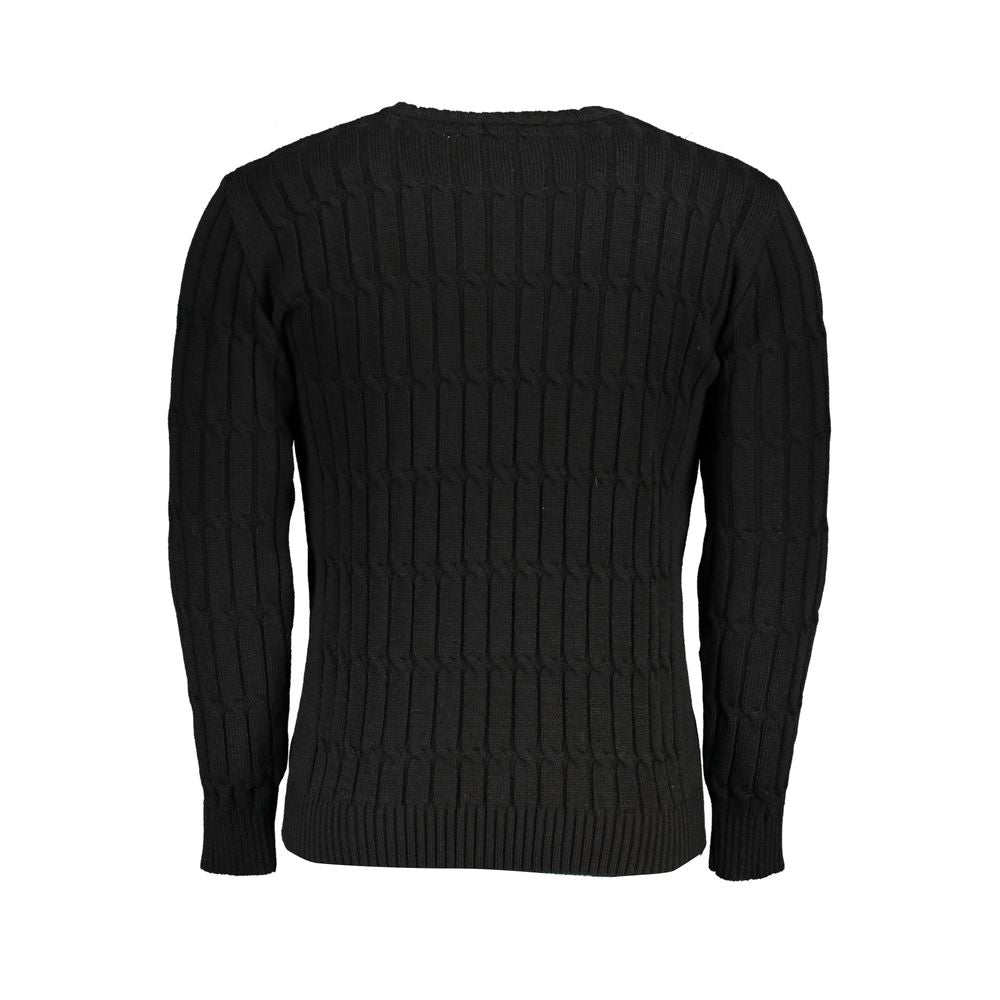 US Grand Polo Twisted Crew Neck Sweater med kontrastdetaljer