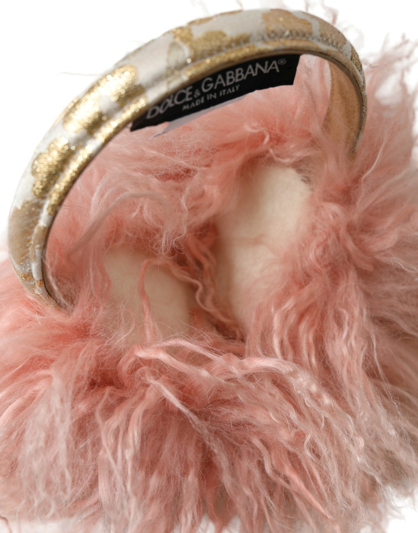 Dolce &amp; Gabbana Elegant Pink Fur Øreværn - Winter Chic Accessory