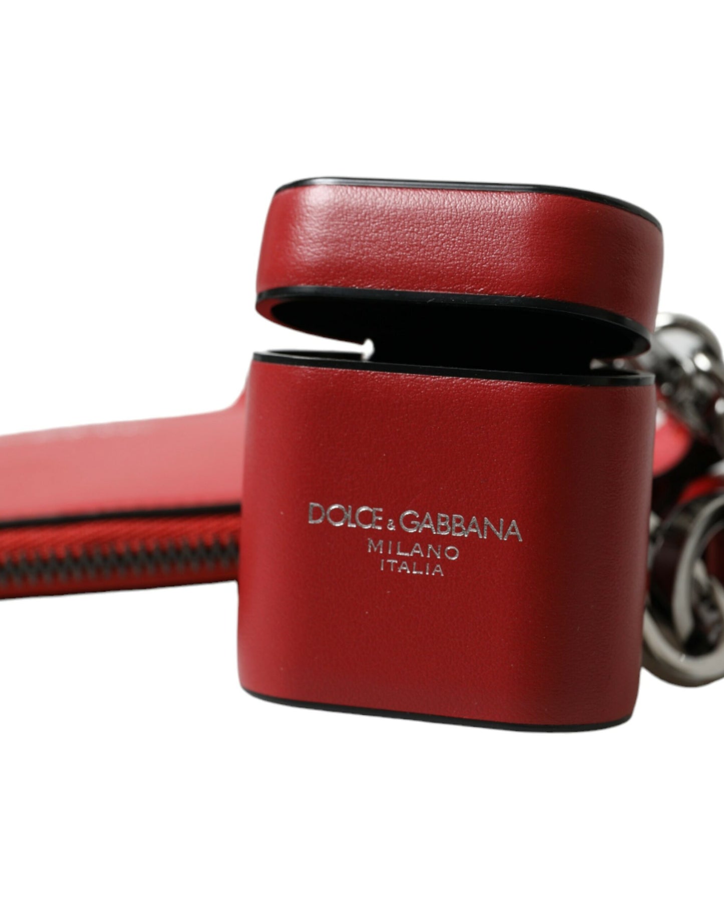 Dolce &amp; Gabbana Elegant Rødt Læderetui til Airpods