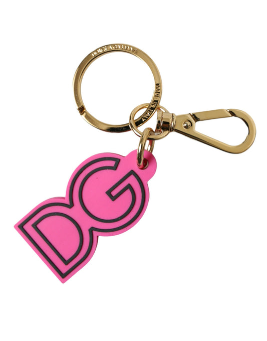 Dolce &amp; Gabbana Chic guld og pink nøglering Elegance