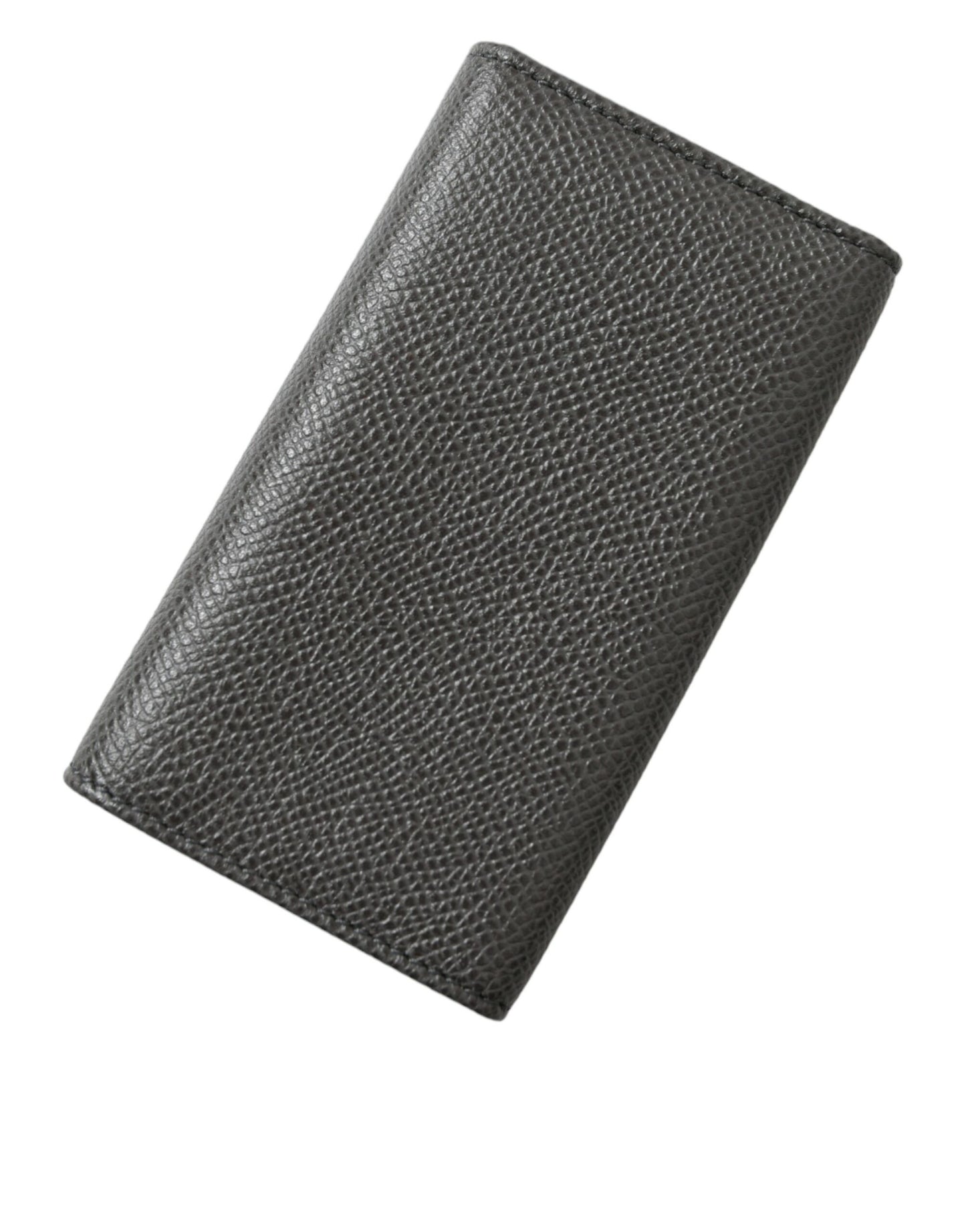 Dolce &amp; Gabbana Chic Grey Læder Trifold nøgleholder