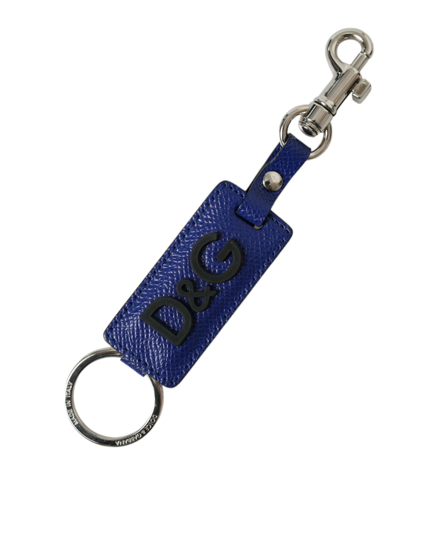 Dolce &amp; Gabbana Elegant Blue Trifold Calf Leather Key Holder