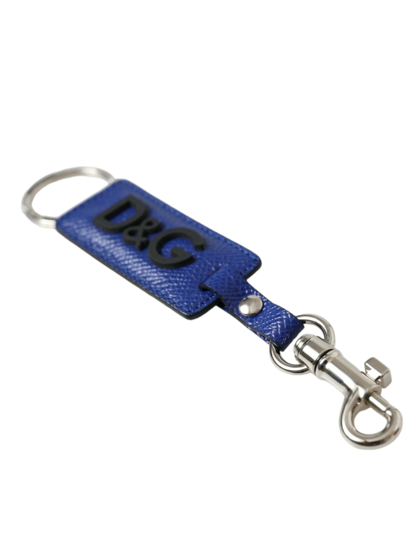 Dolce &amp; Gabbana Elegant Blue Trifold Calf Leather Key Holder