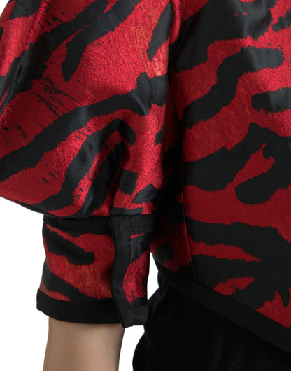Dolce &amp; Gabbana Elegant Dyreprint Frakkejakke