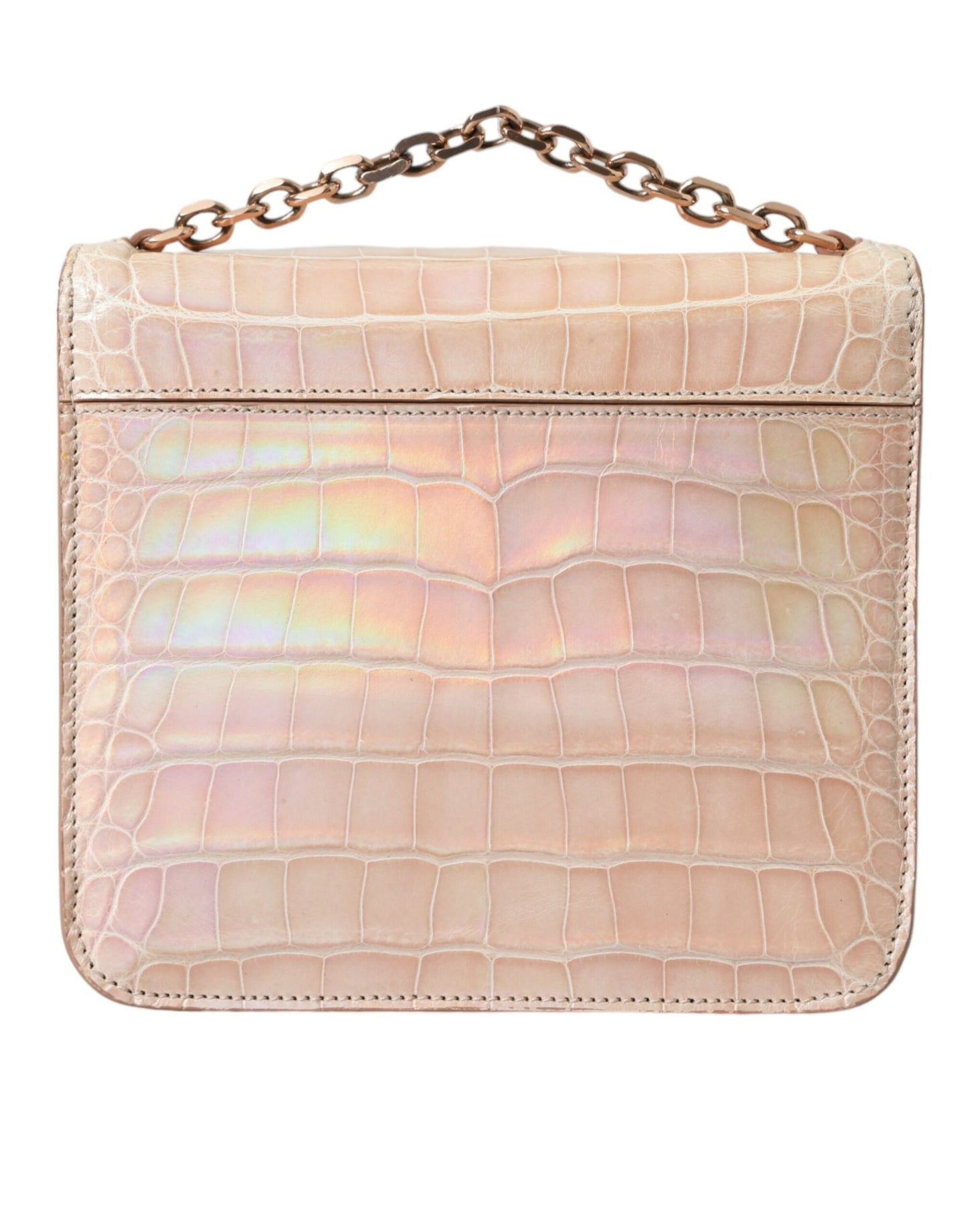 Balenciaga Elegant Mini Chain Beige Clutch til aftenelegance