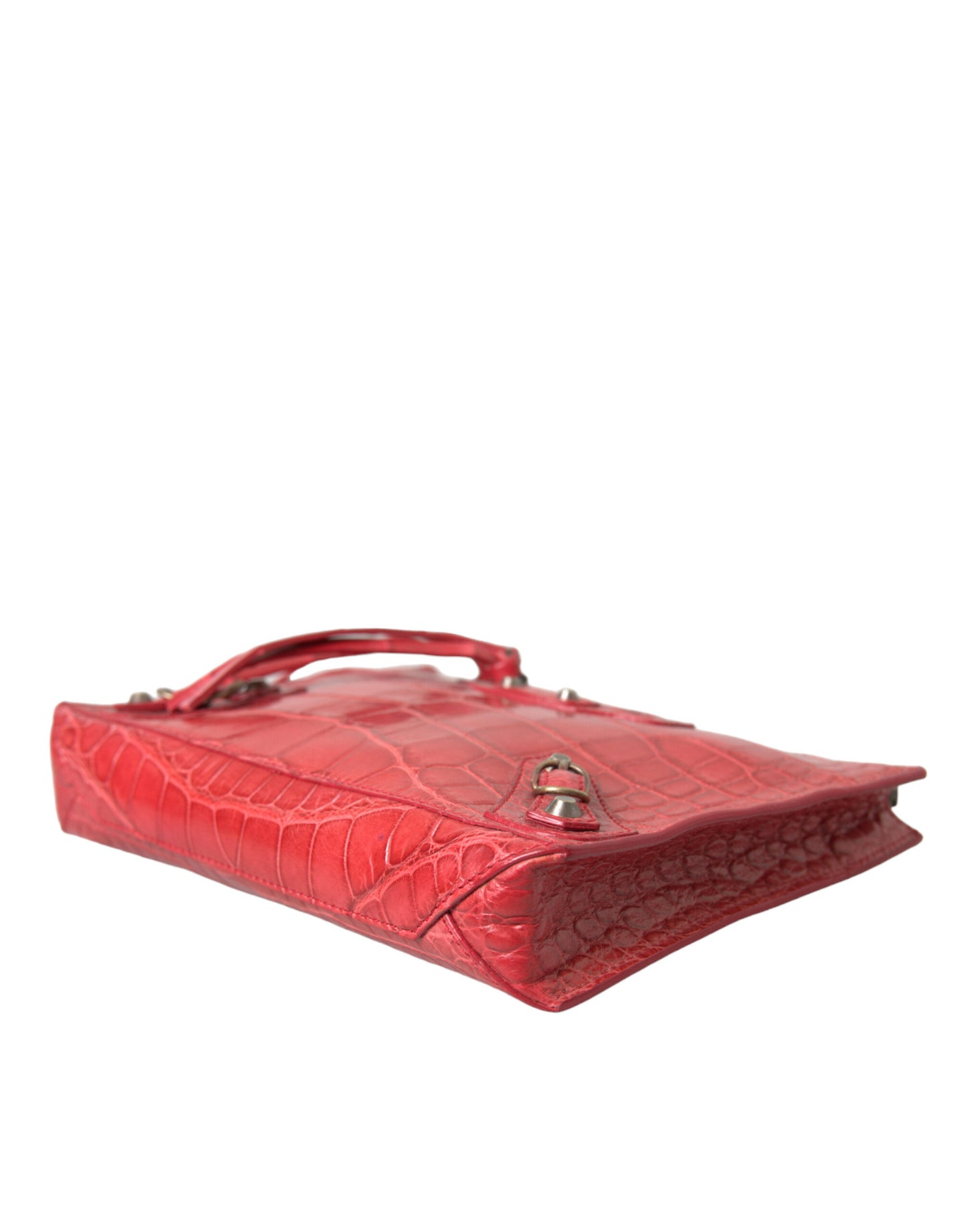 Balenciaga Exotic Red Alligator Læder Clutch