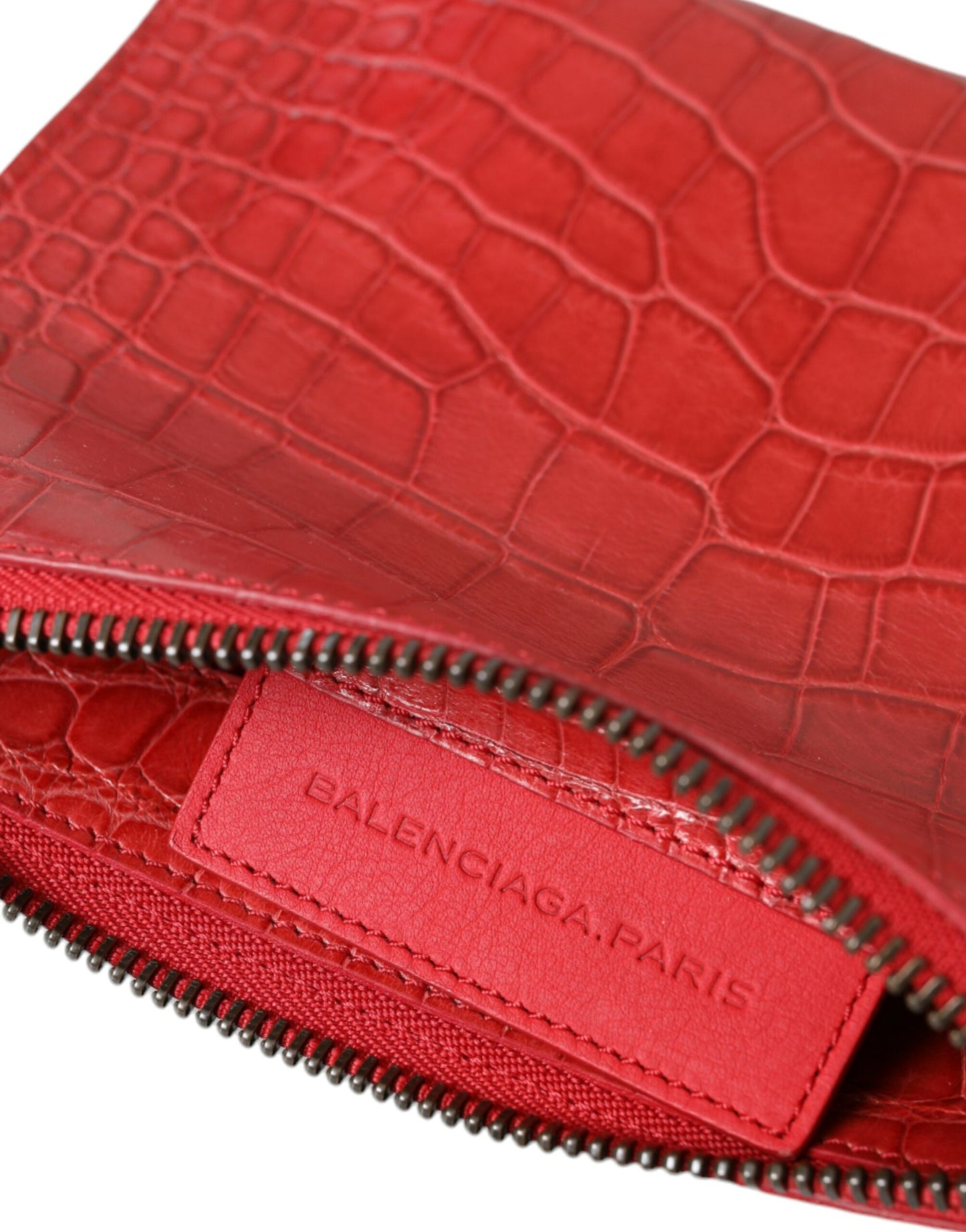 Balenciaga Exotic Red Alligator Læder Clutch