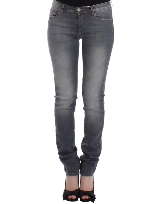 Ermanno Scervino Chic Grå Slim-Fit Skinny Jeans