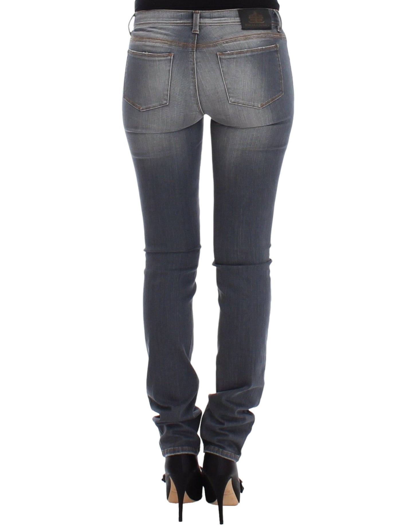 Ermanno Scervino Chic Grå Slim-Fit Skinny Jeans