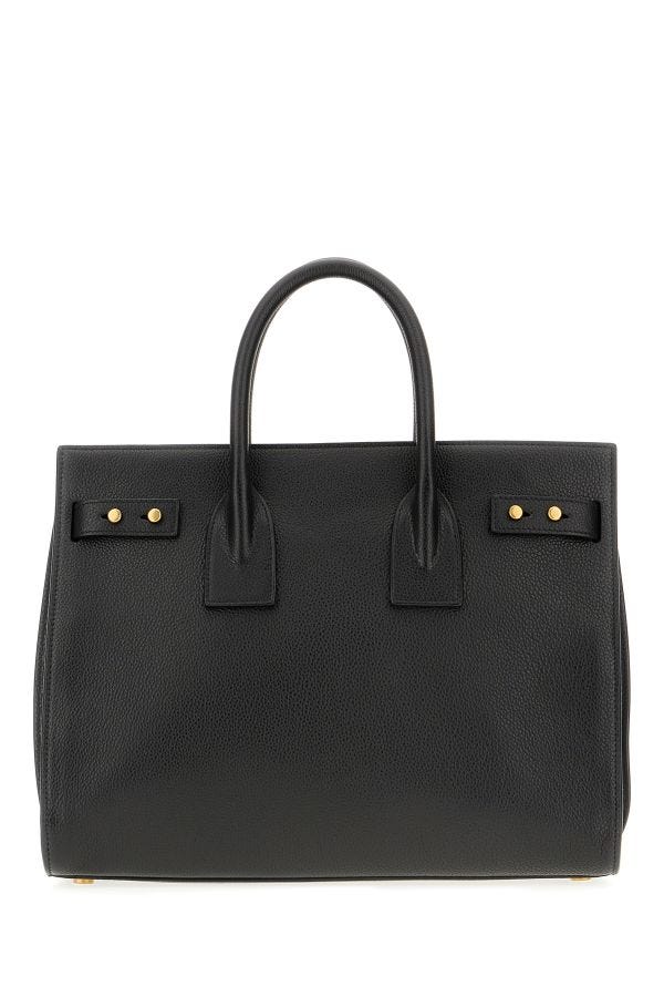 Saint Laurent sort kalvelæder Sac De Jour håndtaske