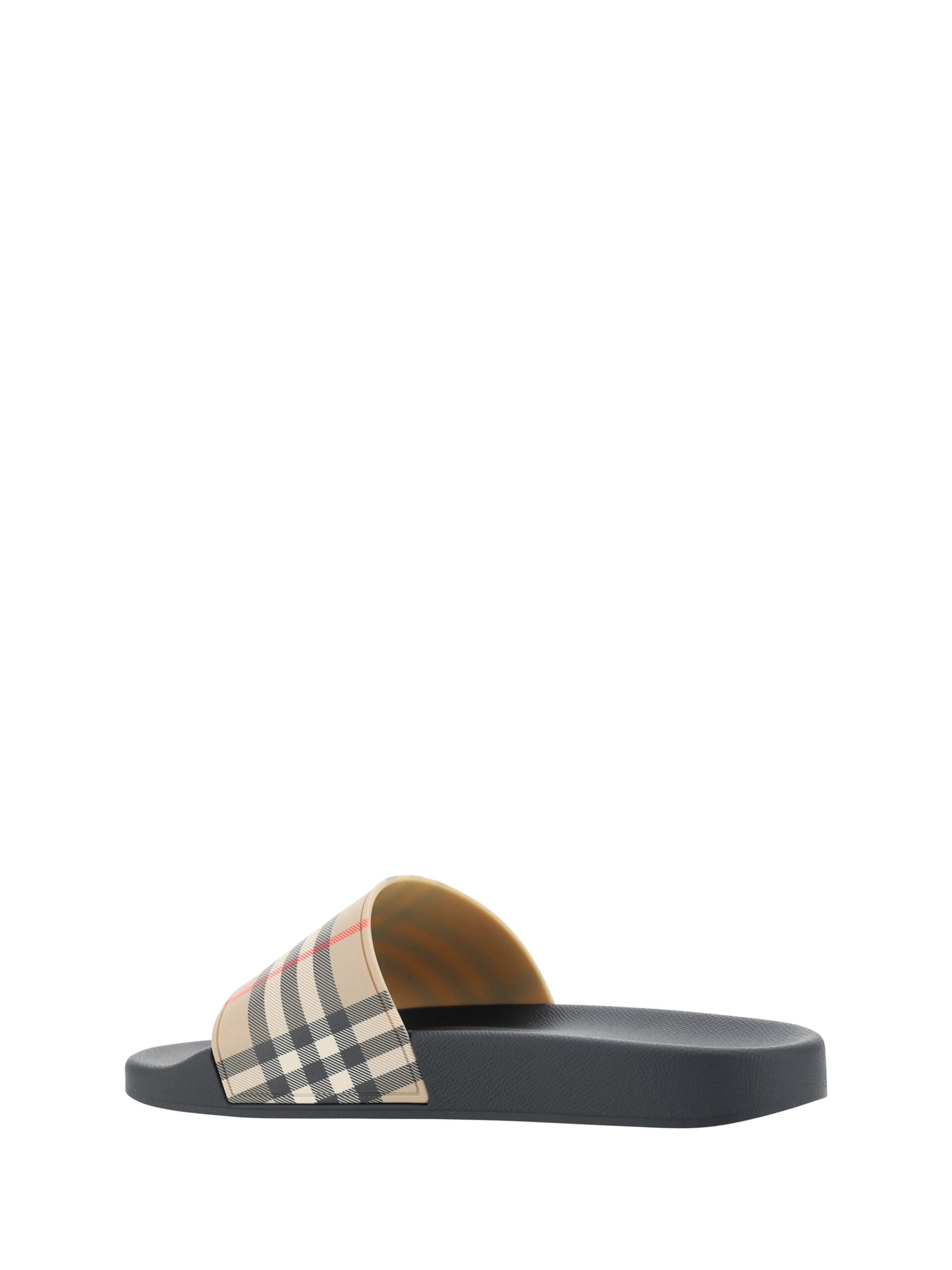 Burberry Brown Rubber Slides Sandaler