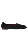 Dolce & Gabbana Sort ruskind Loafers Formel kjole Slip On Shoes