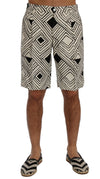 Dolce & Gabbana Chic Stribede Casual Shorts - Hamp & Linen Blend