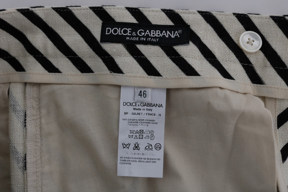 Dolce &amp; Gabbana stribede hamp fritidsshorts