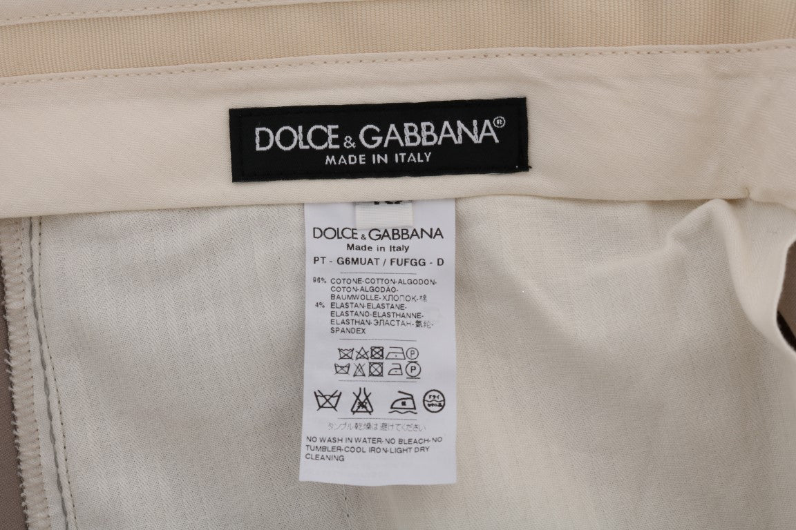 Dolce &amp; Gabbana Chic Beige Chinos Casual Bukser