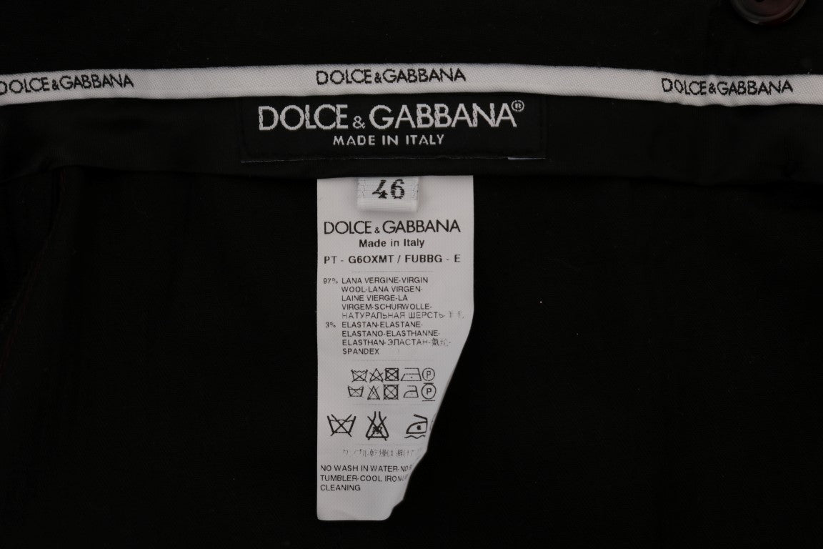 Dolce &amp; Gabbana Elegant Slim Fit formelle bukser i lilla