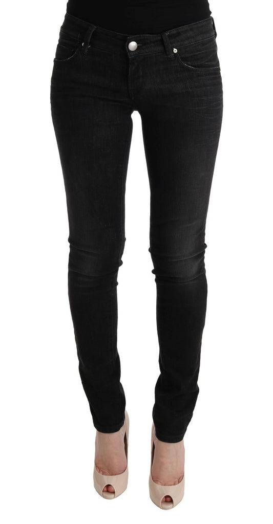 Acht Chic Slim Fit sorte bomuldsjeans