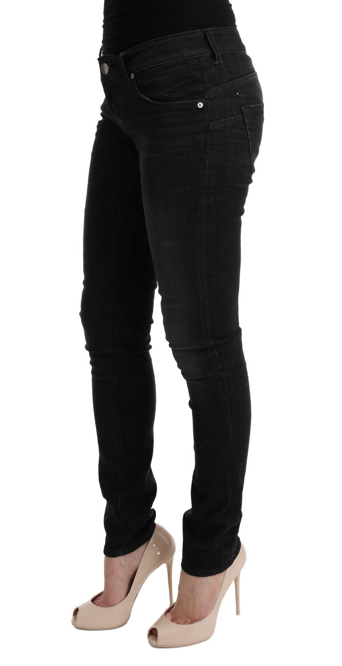 Acht Chic Slim Fit sorte bomuldsjeans