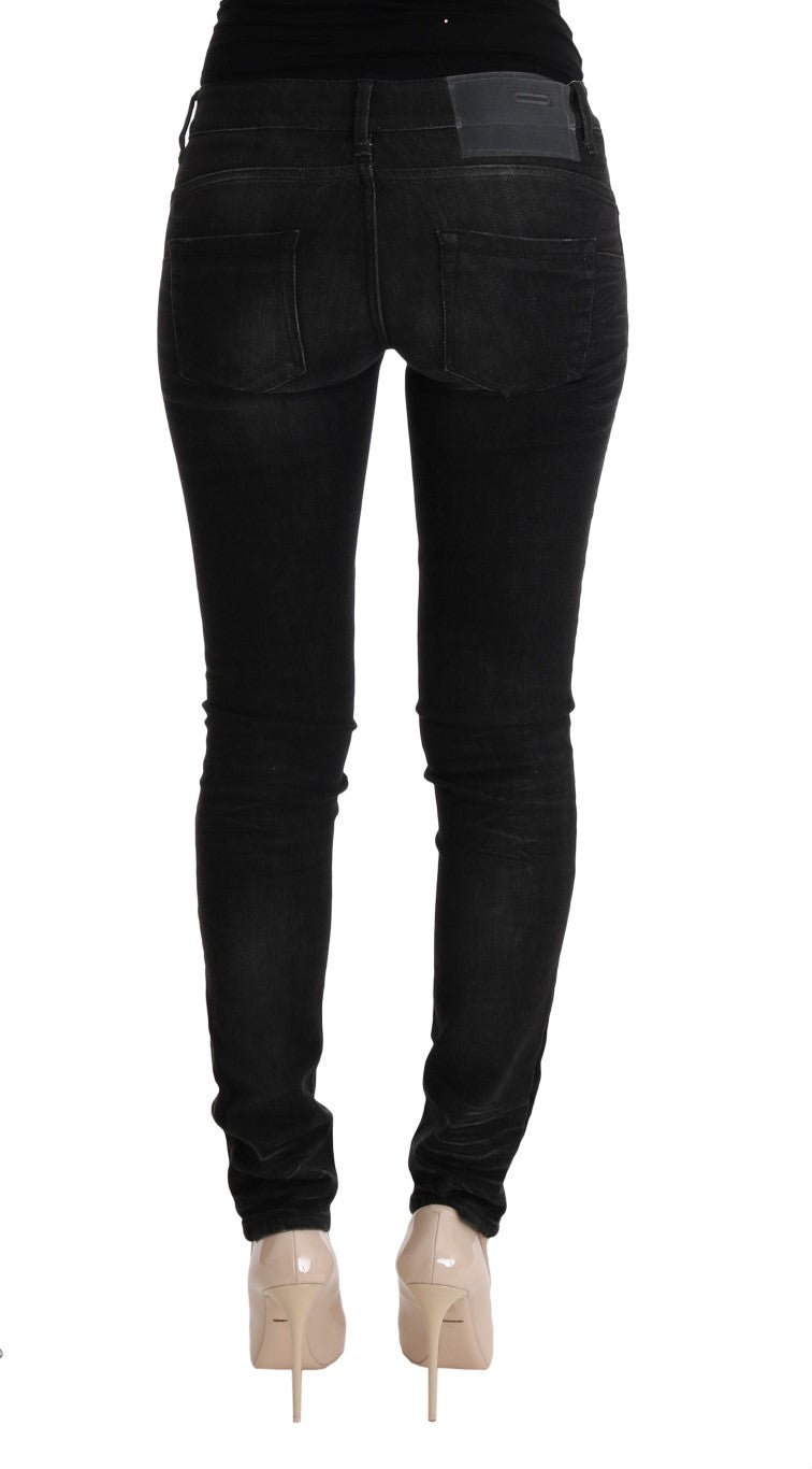 Acht Chic Slim Fit sorte bomuldsjeans