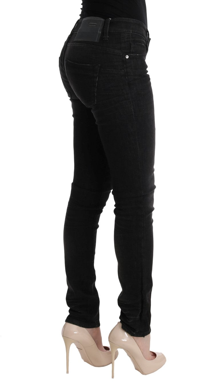 Acht Chic Slim Fit sorte bomuldsjeans