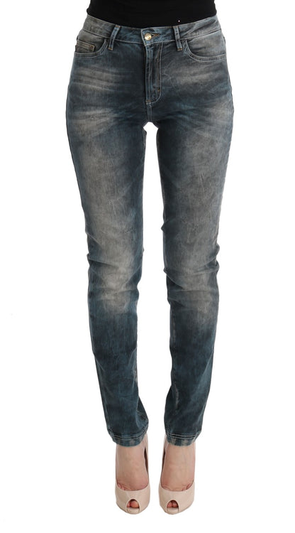 Cavalli Chic Blue Wash Slim Fit Jeans