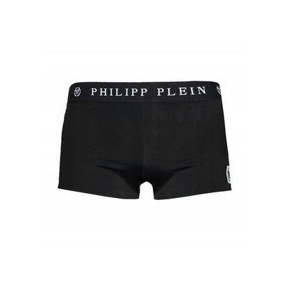 Philipp Plein Black Polyamide Men's Swimwear Boxer