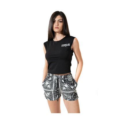 Comme Des Fuckdown Chic Monokrome Palms Bomuldsshorts