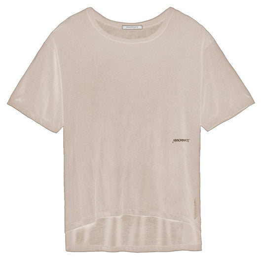 Hinnominate Beige Modal Women T-Shirt